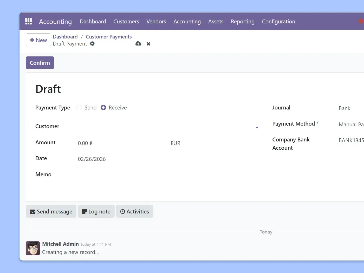 A payment draft that we can send or receive