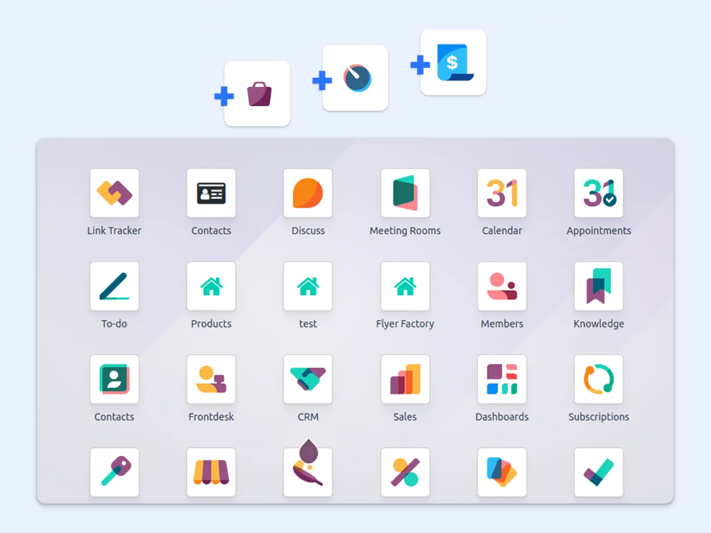 Screenshot showing a set of app icons that are part of Binhex Cloud