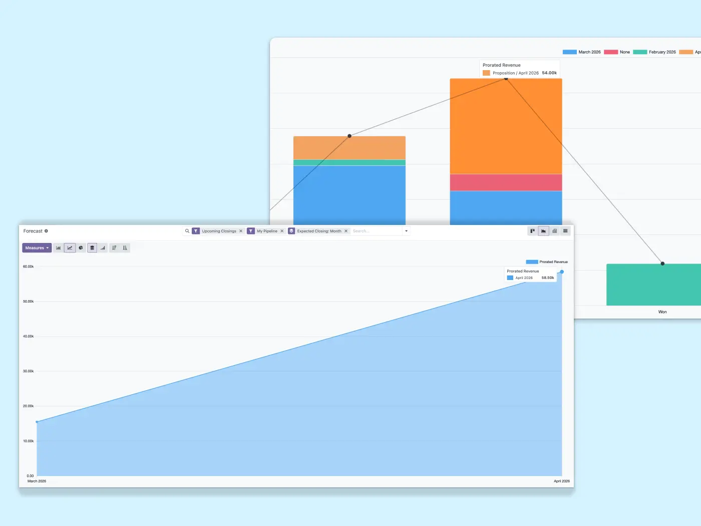Excel to Odoo migration — connected ERP dashboard